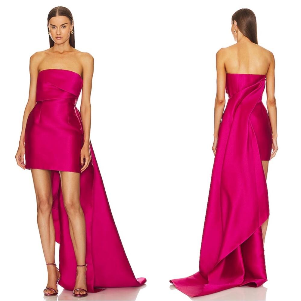 Solace London Pink Strapless Mini Dress